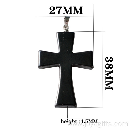 Cross Hematite Clasp Pendant Magnetic Necklace